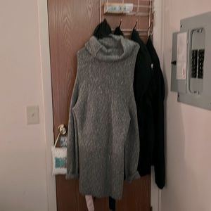 Long comfy cowl neck sweater